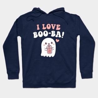 Cute Ghost I Love BOOba Boba Tea Funny Hoodie